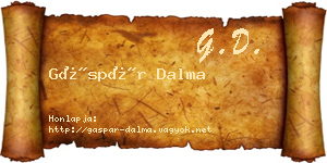 Gáspár Dalma névjegykártya